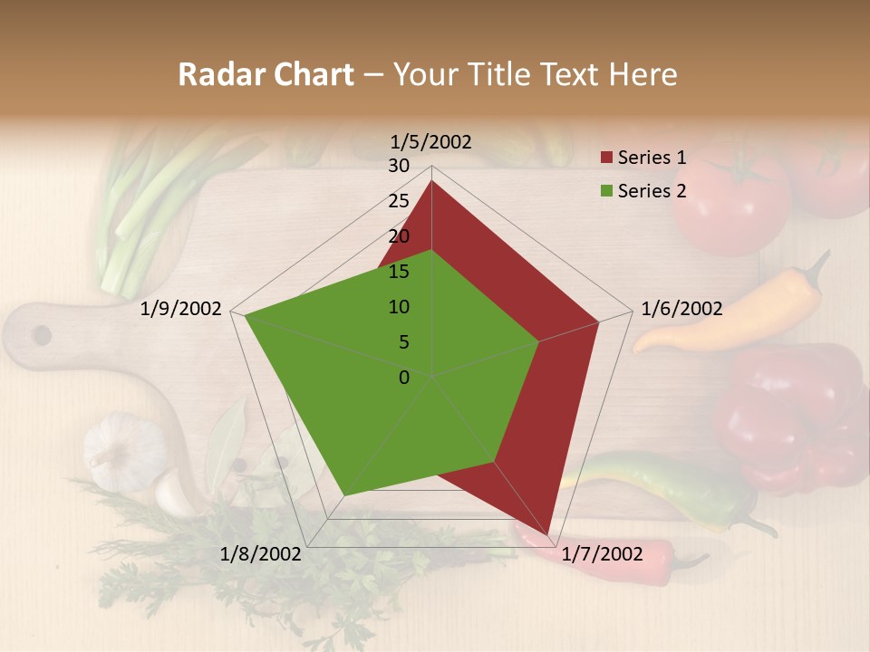 Blank Vegetarian Frame PowerPoint Template