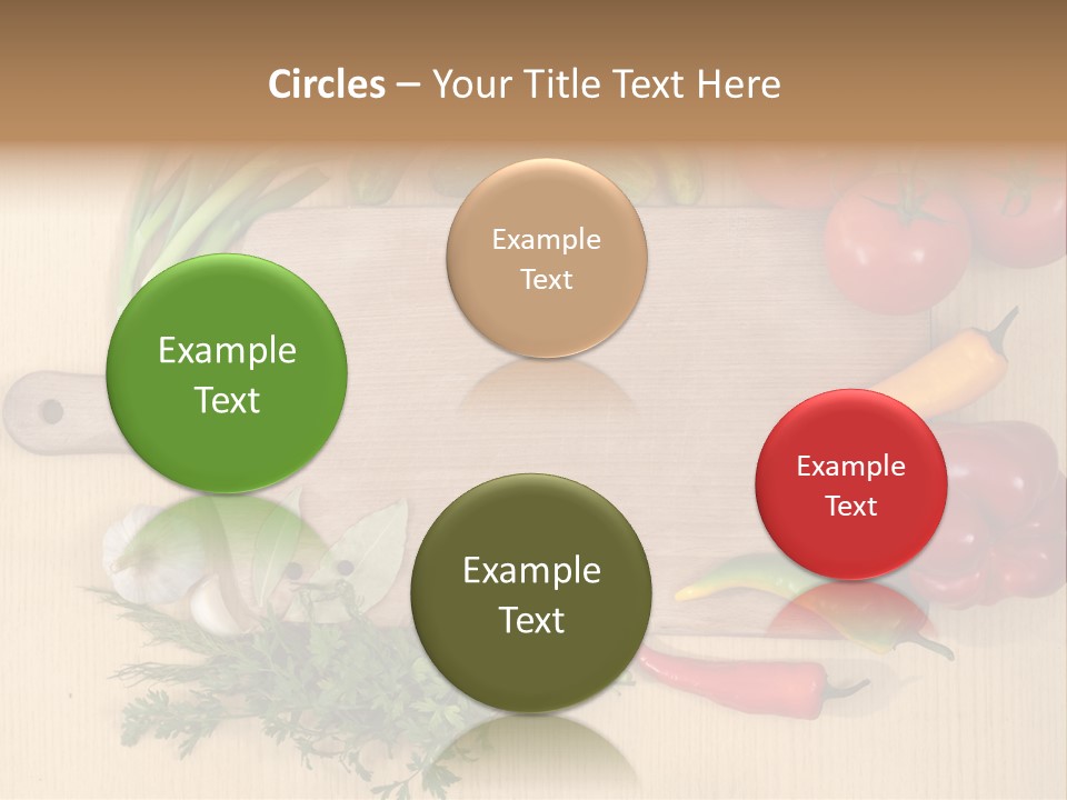 Blank Vegetarian Frame PowerPoint Template