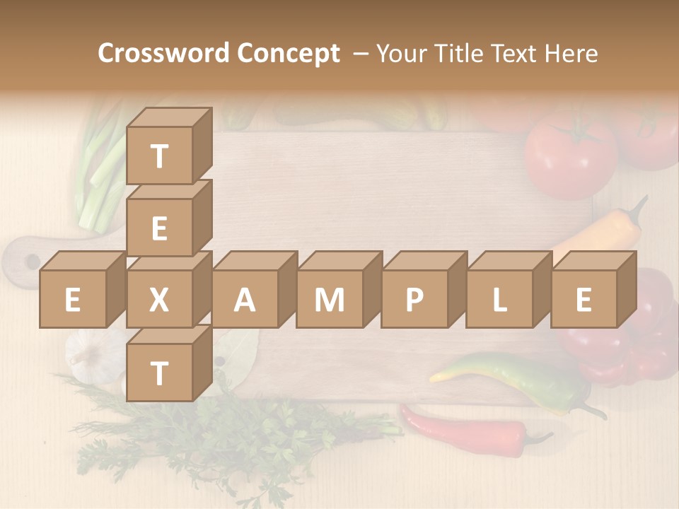 Blank Vegetarian Frame PowerPoint Template