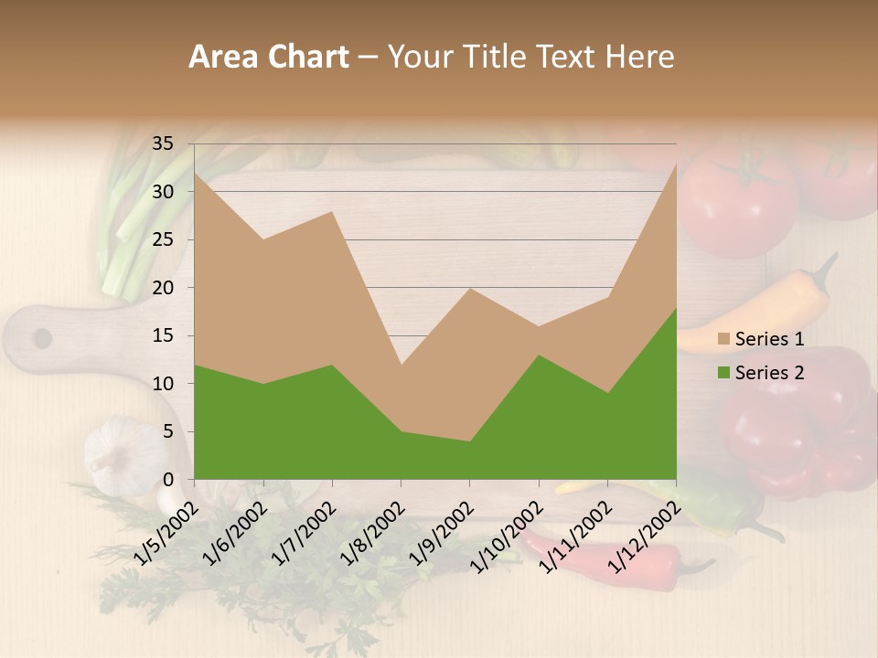 Blank Vegetarian Frame PowerPoint Template