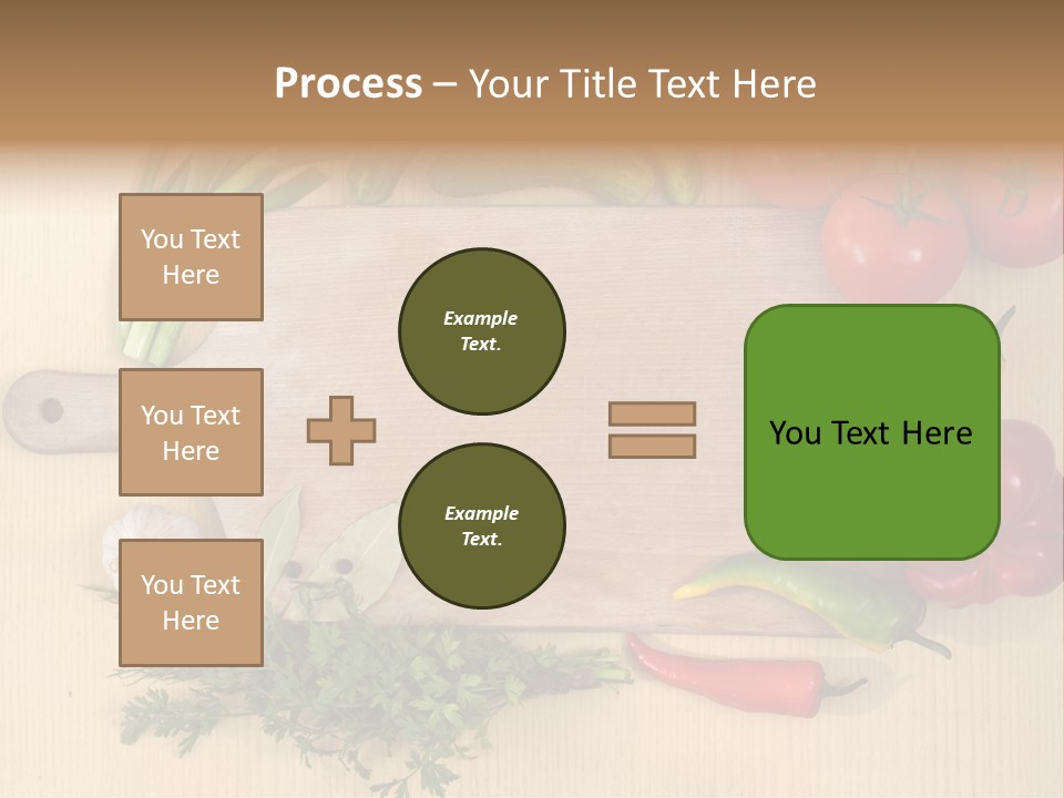 Blank Vegetarian Frame PowerPoint Template