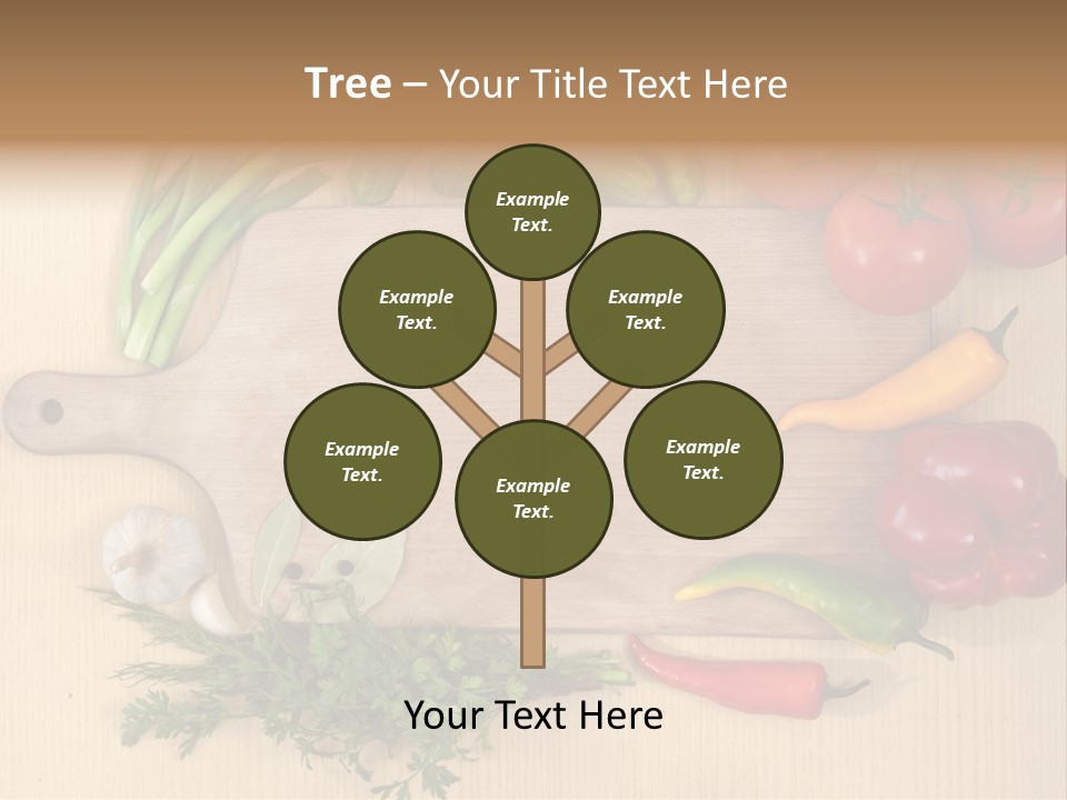 Blank Vegetarian Frame PowerPoint Template