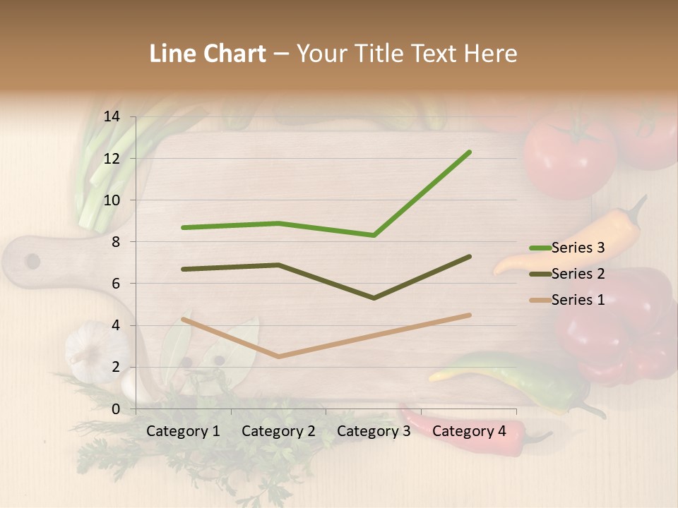 Blank Vegetarian Frame PowerPoint Template