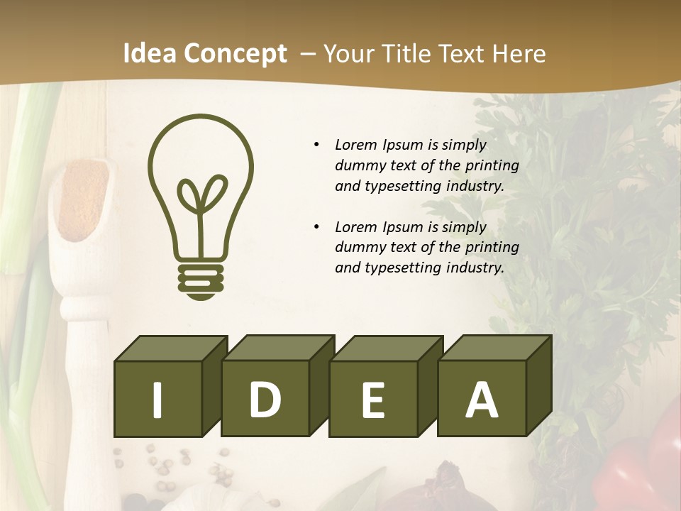Fresh Recipe Pattern PowerPoint Template