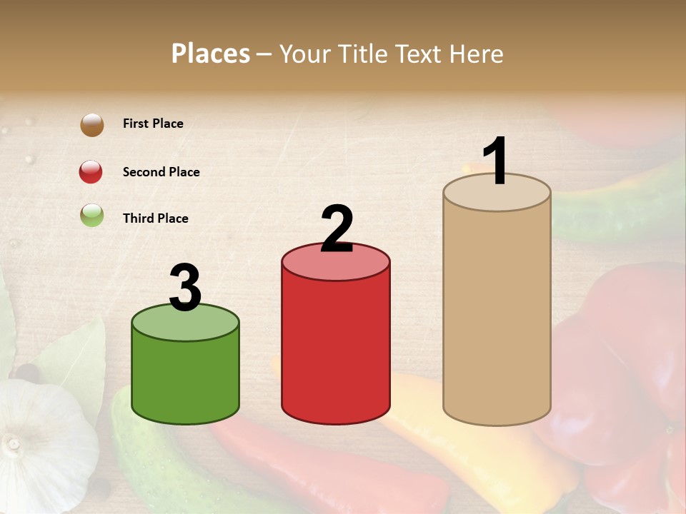 Food Wooden Garlic PowerPoint Template