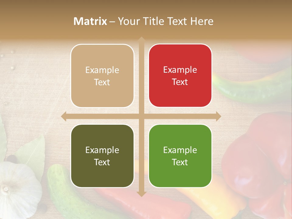 Food Wooden Garlic PowerPoint Template