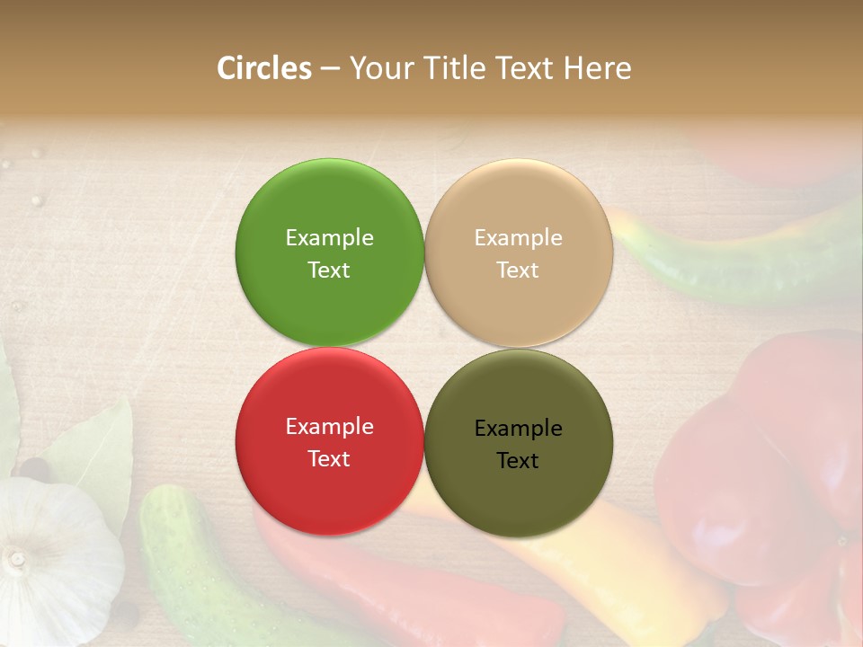 Food Wooden Garlic PowerPoint Template