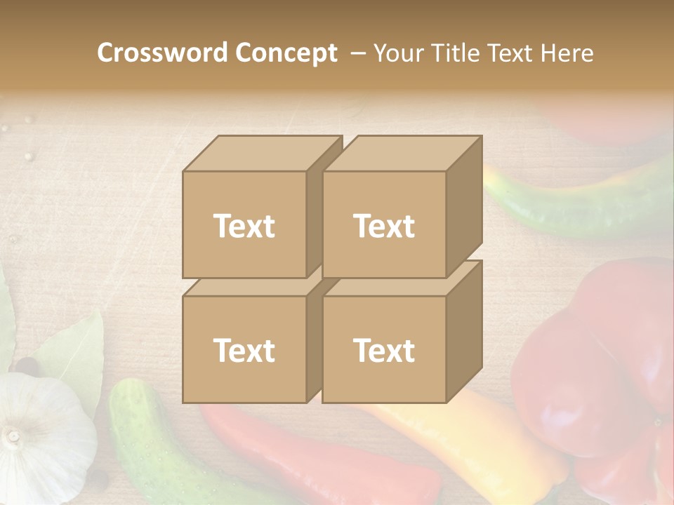 Food Wooden Garlic PowerPoint Template