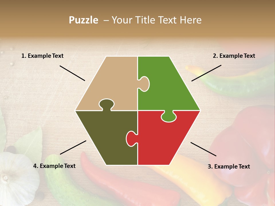 Food Wooden Garlic PowerPoint Template