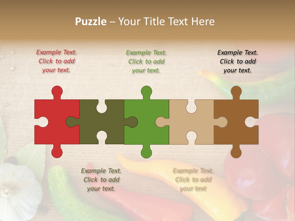 Food Wooden Garlic PowerPoint Template