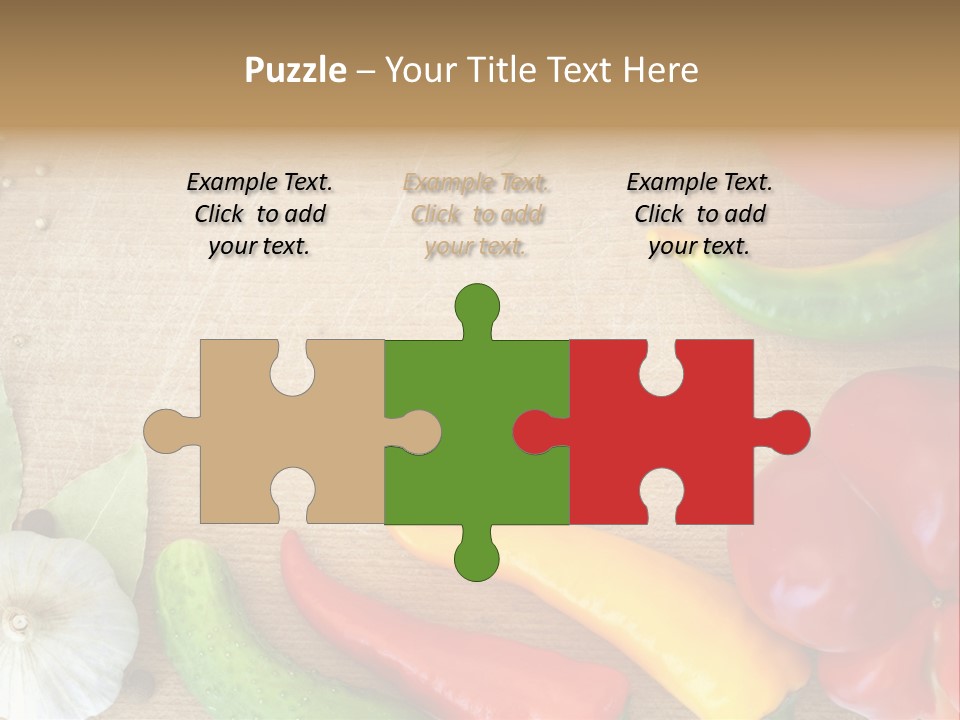 Food Wooden Garlic PowerPoint Template