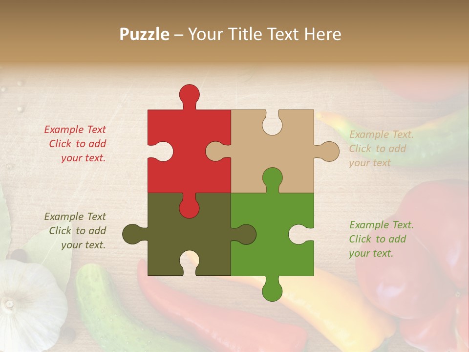 Food Wooden Garlic PowerPoint Template