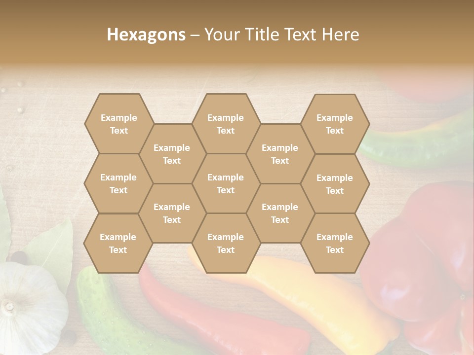 Food Wooden Garlic PowerPoint Template