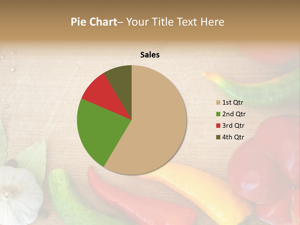 Food Wooden Garlic PowerPoint Template