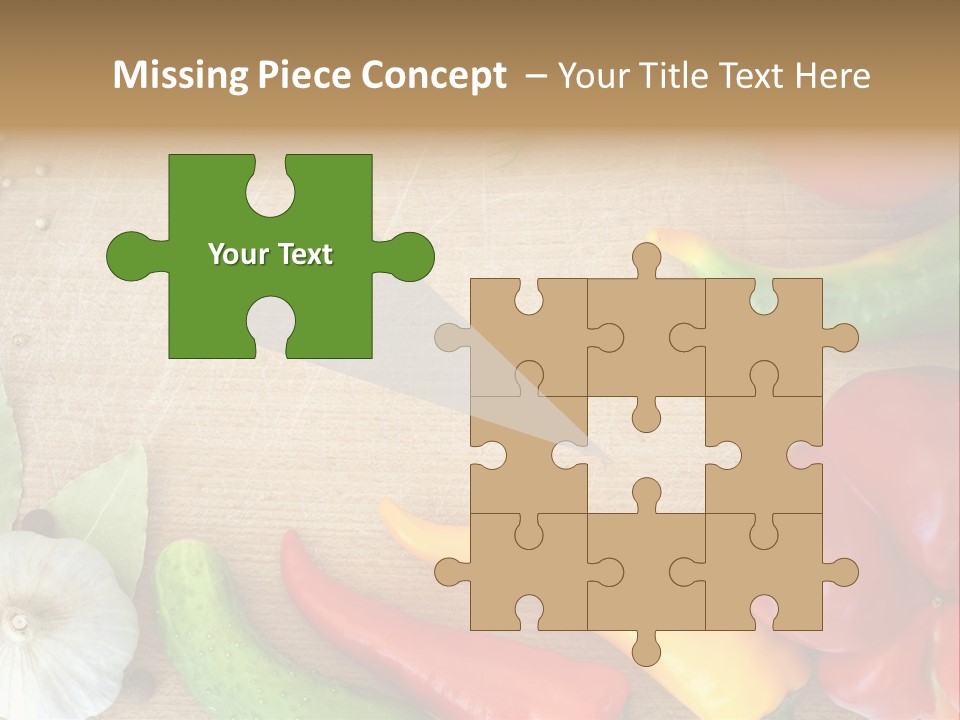 Food Wooden Garlic PowerPoint Template