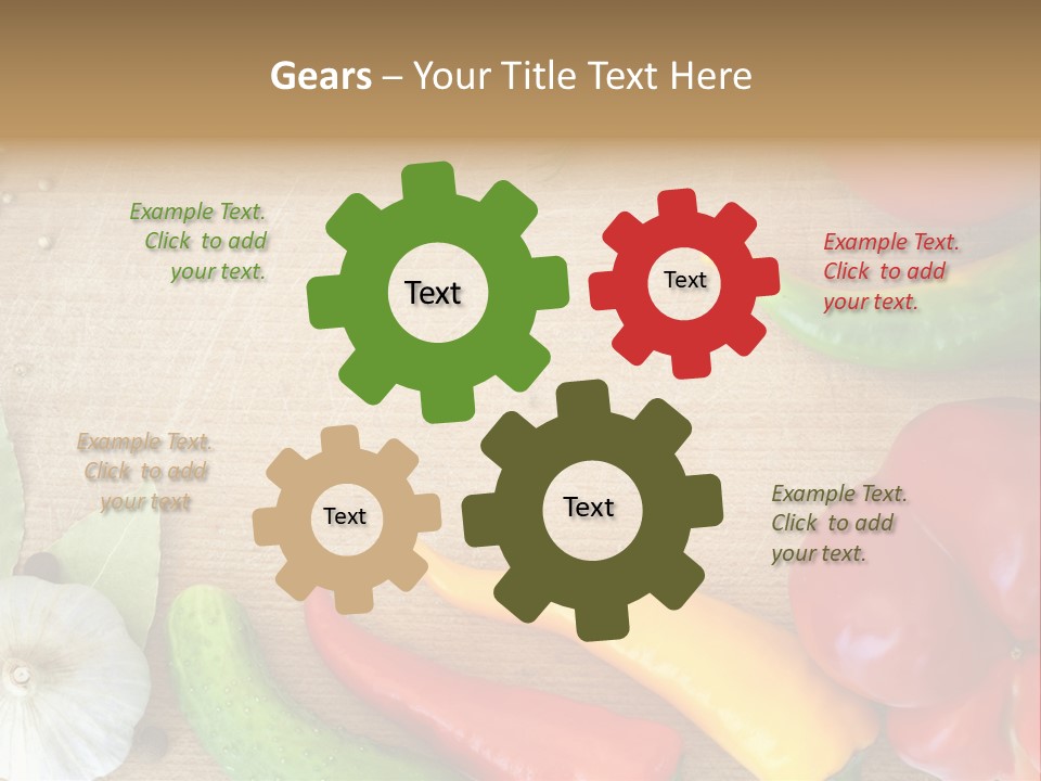 Food Wooden Garlic PowerPoint Template