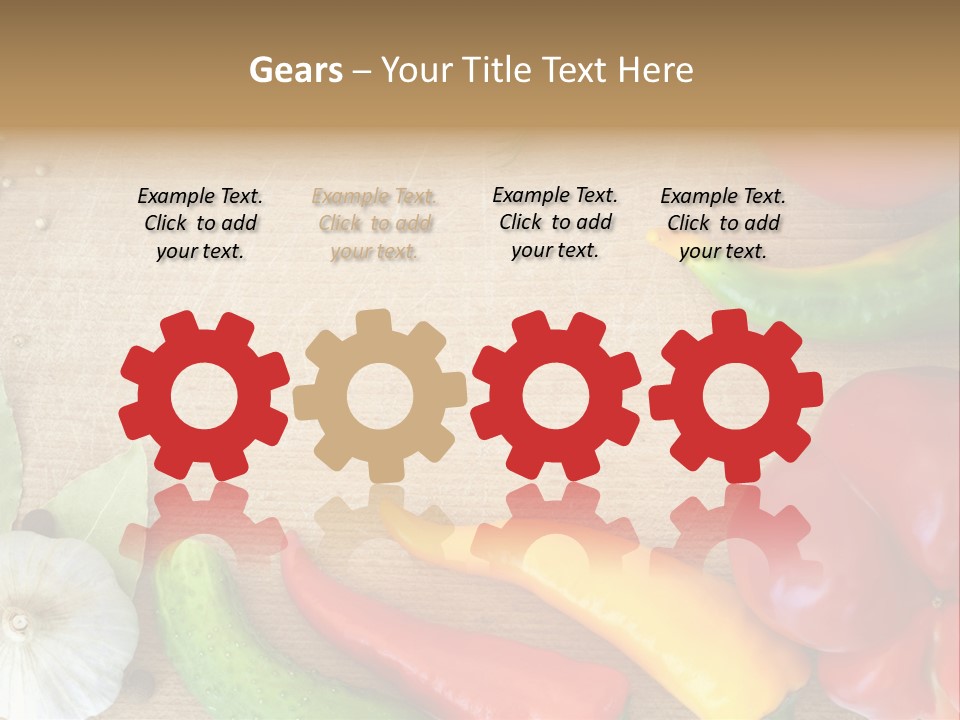 Food Wooden Garlic PowerPoint Template