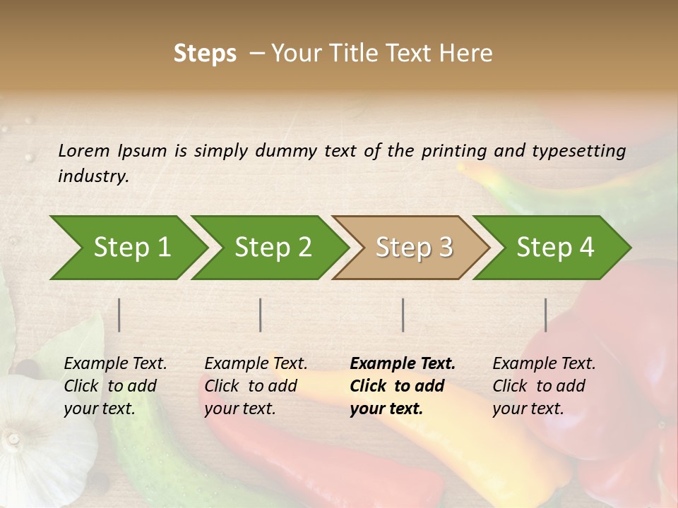 Food Wooden Garlic PowerPoint Template