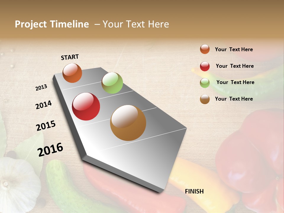 Food Wooden Garlic PowerPoint Template