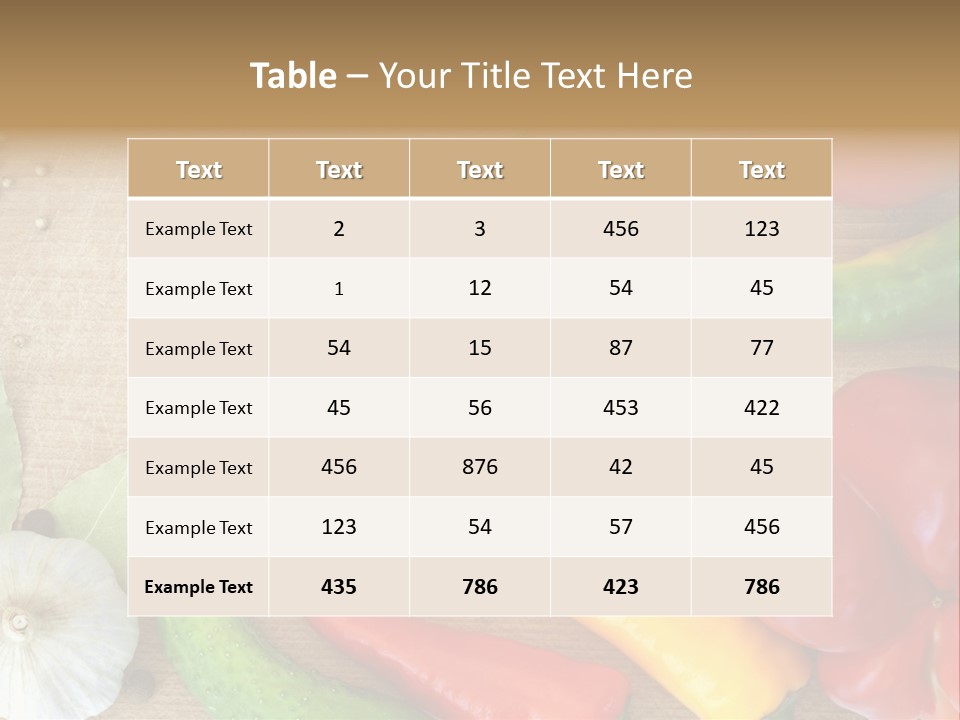 Food Wooden Garlic PowerPoint Template