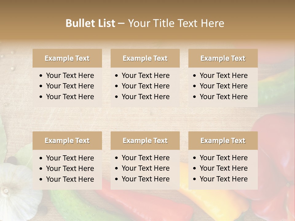 Food Wooden Garlic PowerPoint Template