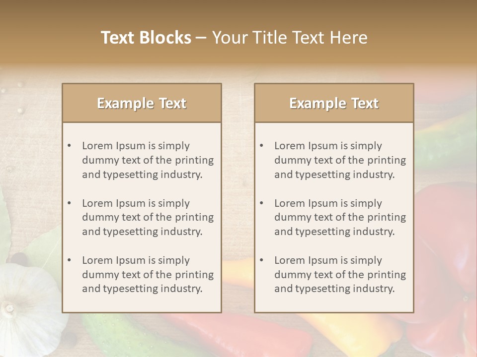 Food Wooden Garlic PowerPoint Template