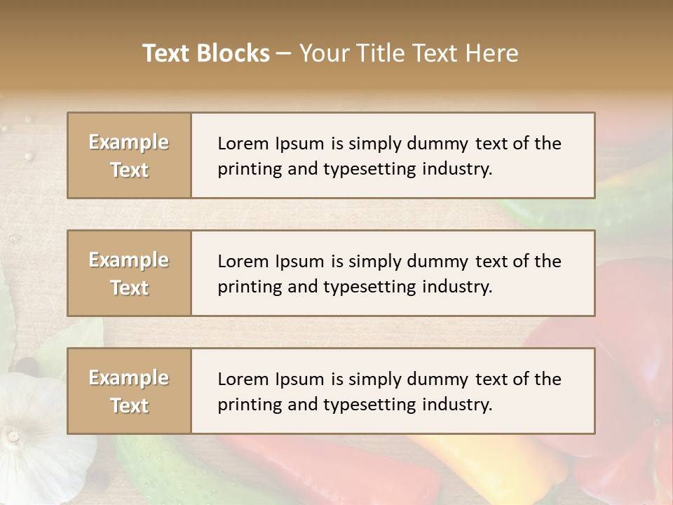 Food Wooden Garlic PowerPoint Template