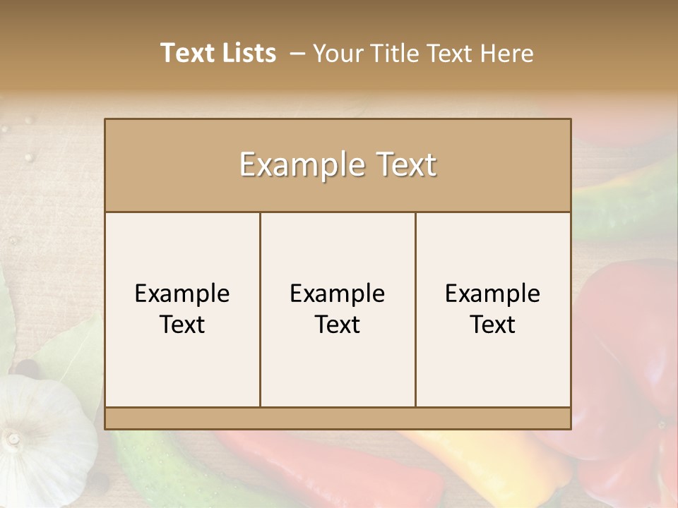 Food Wooden Garlic PowerPoint Template