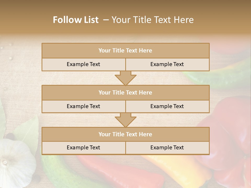 Food Wooden Garlic PowerPoint Template
