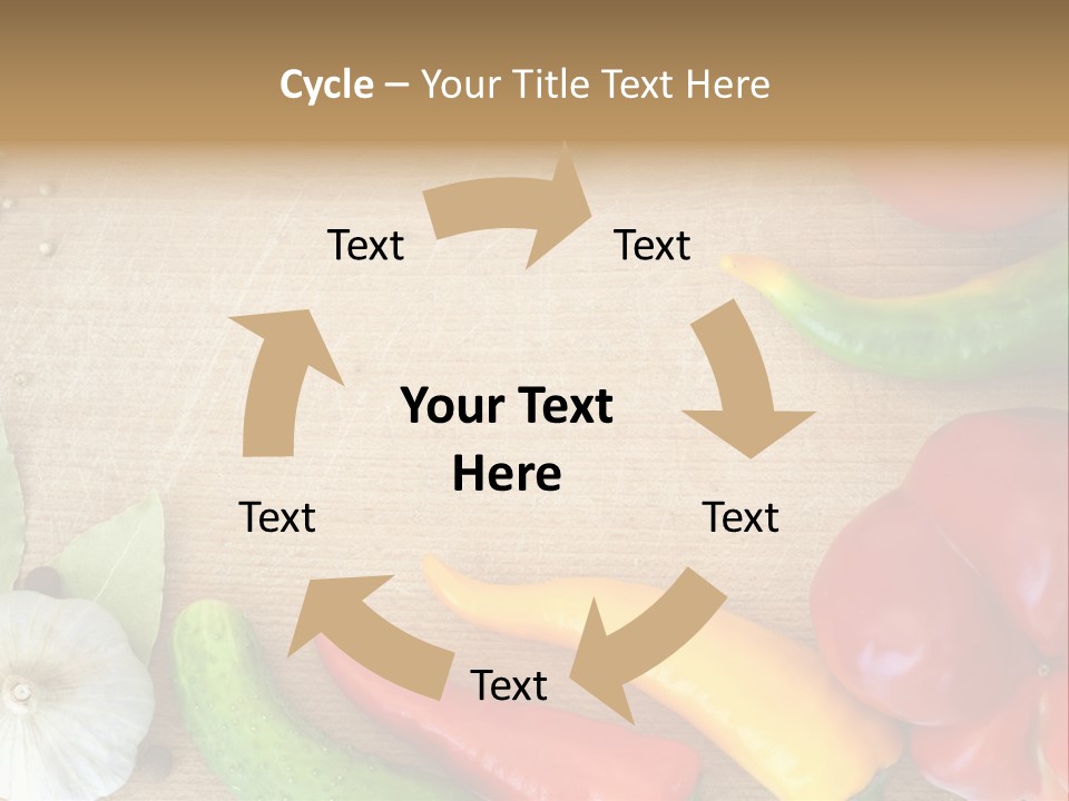 Food Wooden Garlic PowerPoint Template