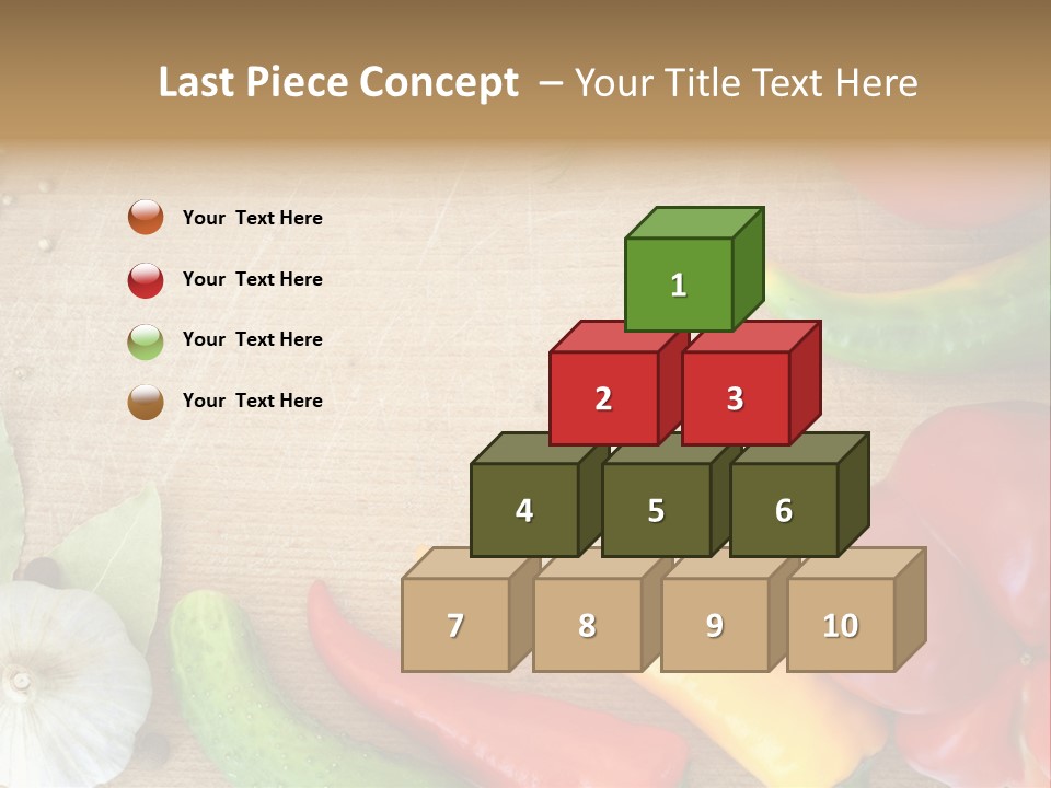 Food Wooden Garlic PowerPoint Template