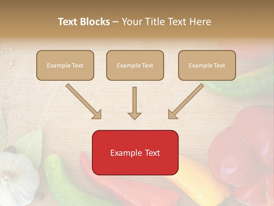 Food Wooden Garlic PowerPoint Template