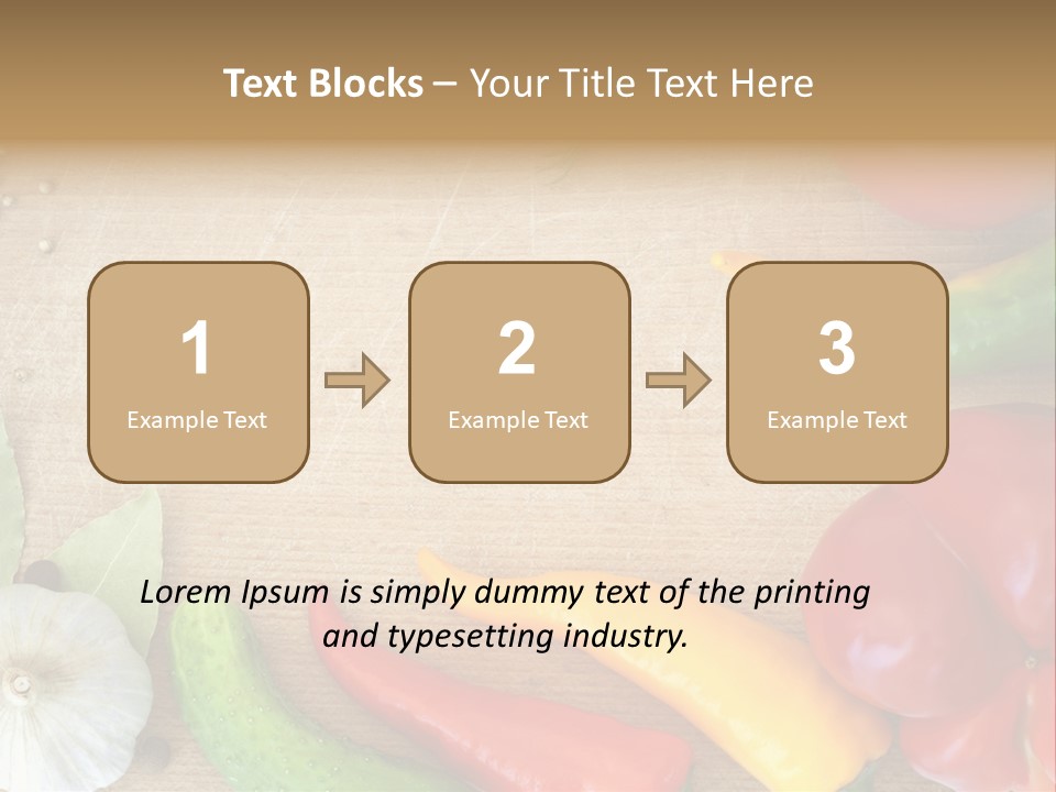 Food Wooden Garlic PowerPoint Template