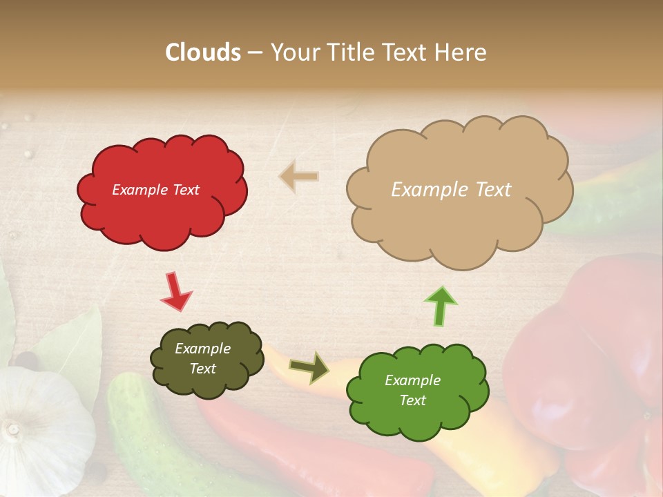Food Wooden Garlic PowerPoint Template
