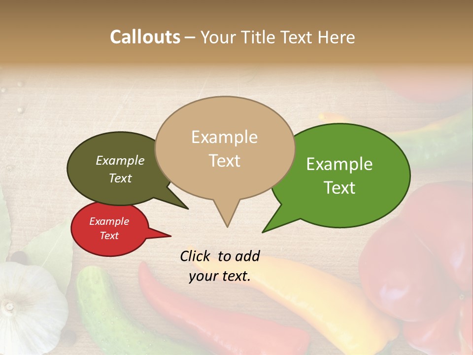 Food Wooden Garlic PowerPoint Template