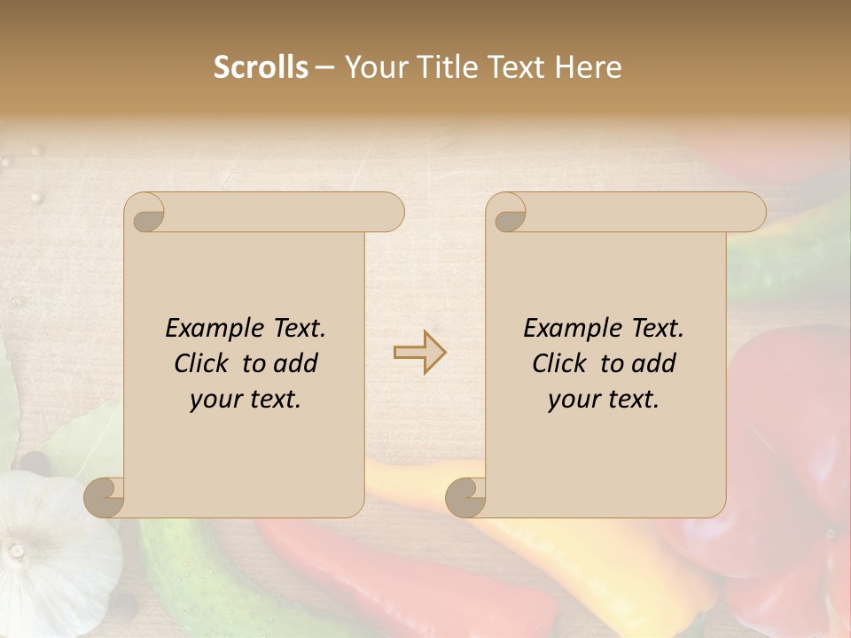 Food Wooden Garlic PowerPoint Template