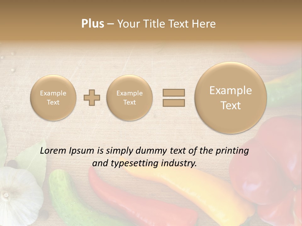 Food Wooden Garlic PowerPoint Template