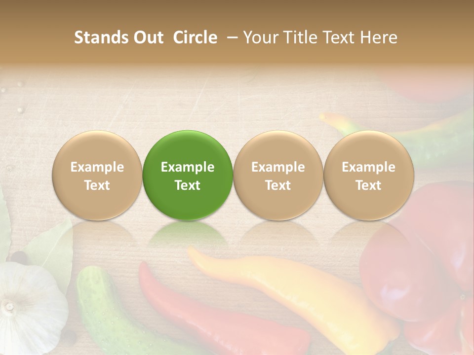 Food Wooden Garlic PowerPoint Template