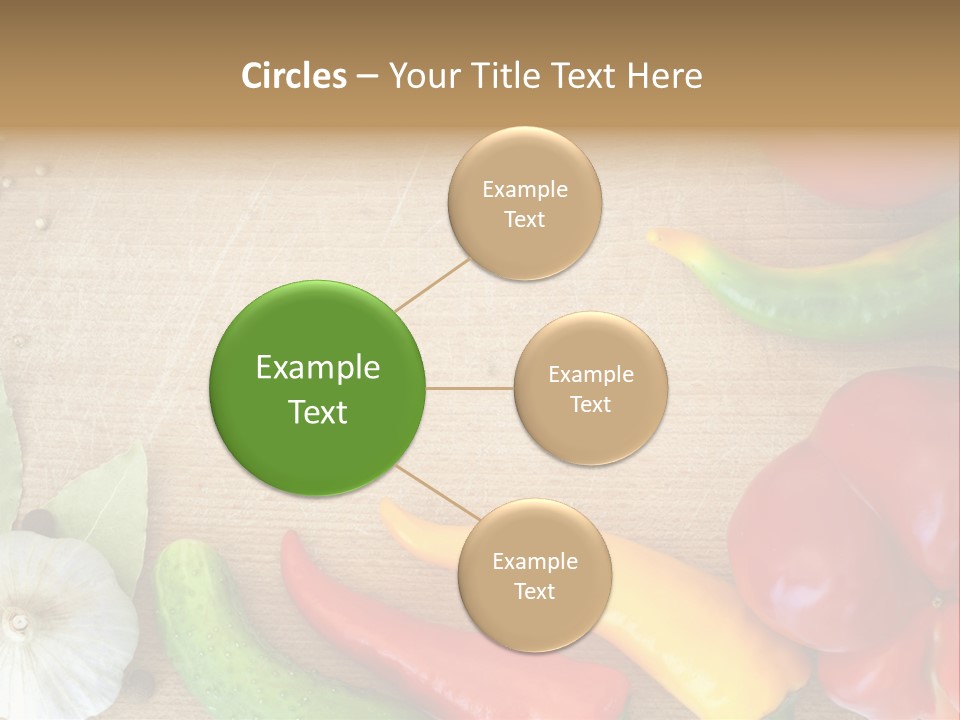 Food Wooden Garlic PowerPoint Template