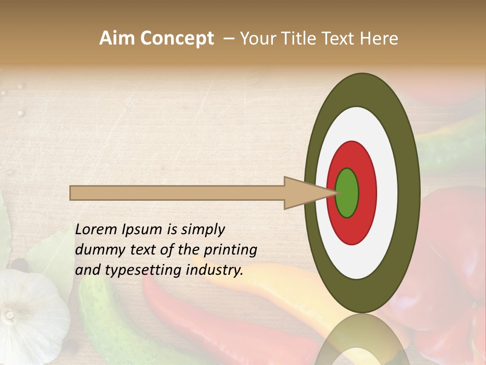 Food Wooden Garlic PowerPoint Template