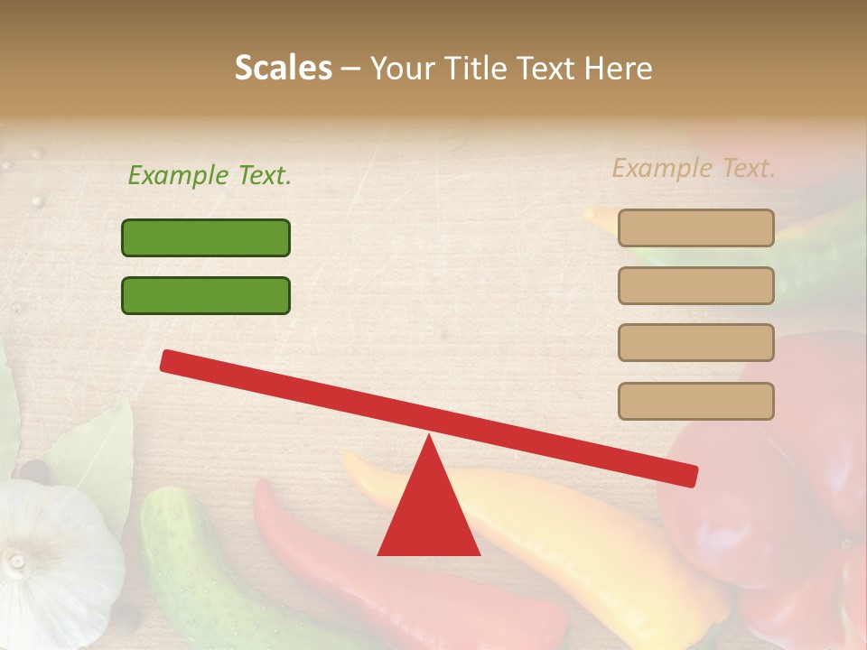 Food Wooden Garlic PowerPoint Template