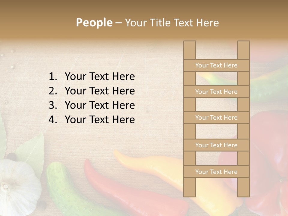 Food Wooden Garlic PowerPoint Template