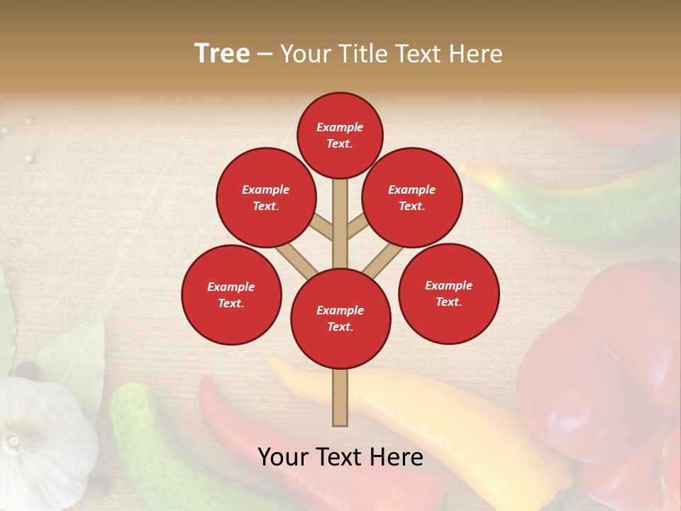 Food Wooden Garlic PowerPoint Template