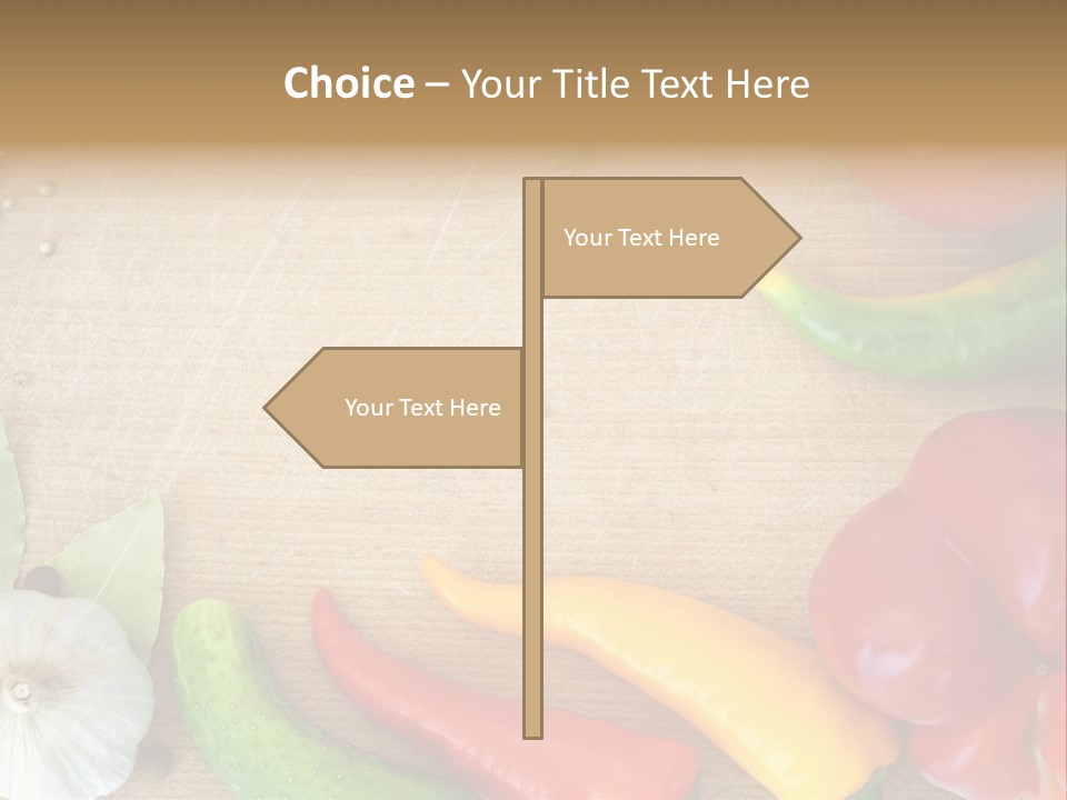 Food Wooden Garlic PowerPoint Template