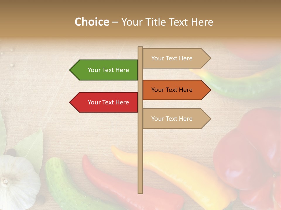 Food Wooden Garlic PowerPoint Template