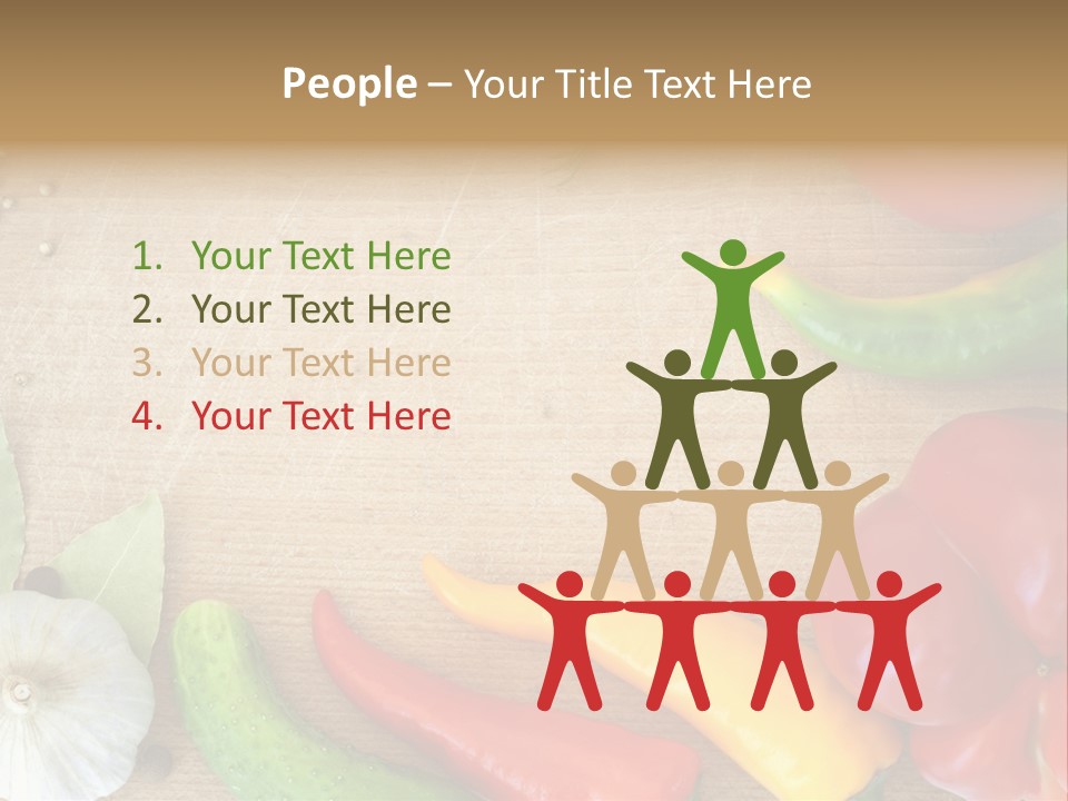 Food Wooden Garlic PowerPoint Template