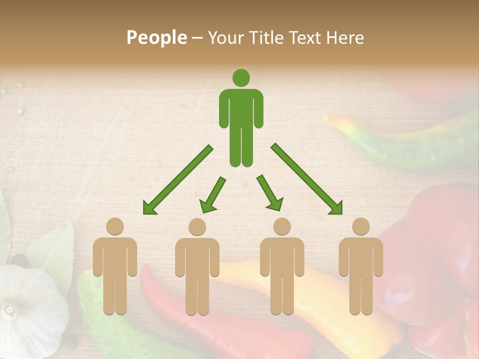 Food Wooden Garlic PowerPoint Template