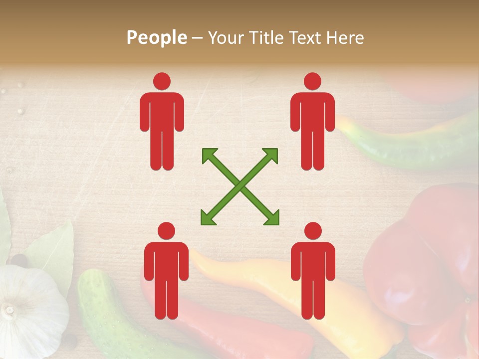 Food Wooden Garlic PowerPoint Template