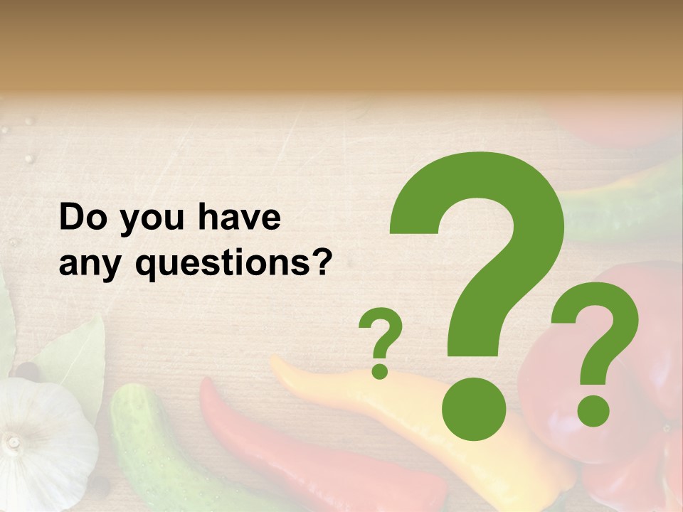 Food Wooden Garlic PowerPoint Template