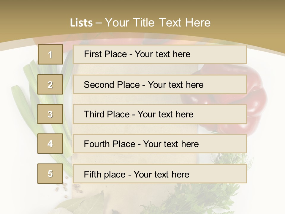 Pepper Diet Green PowerPoint Template